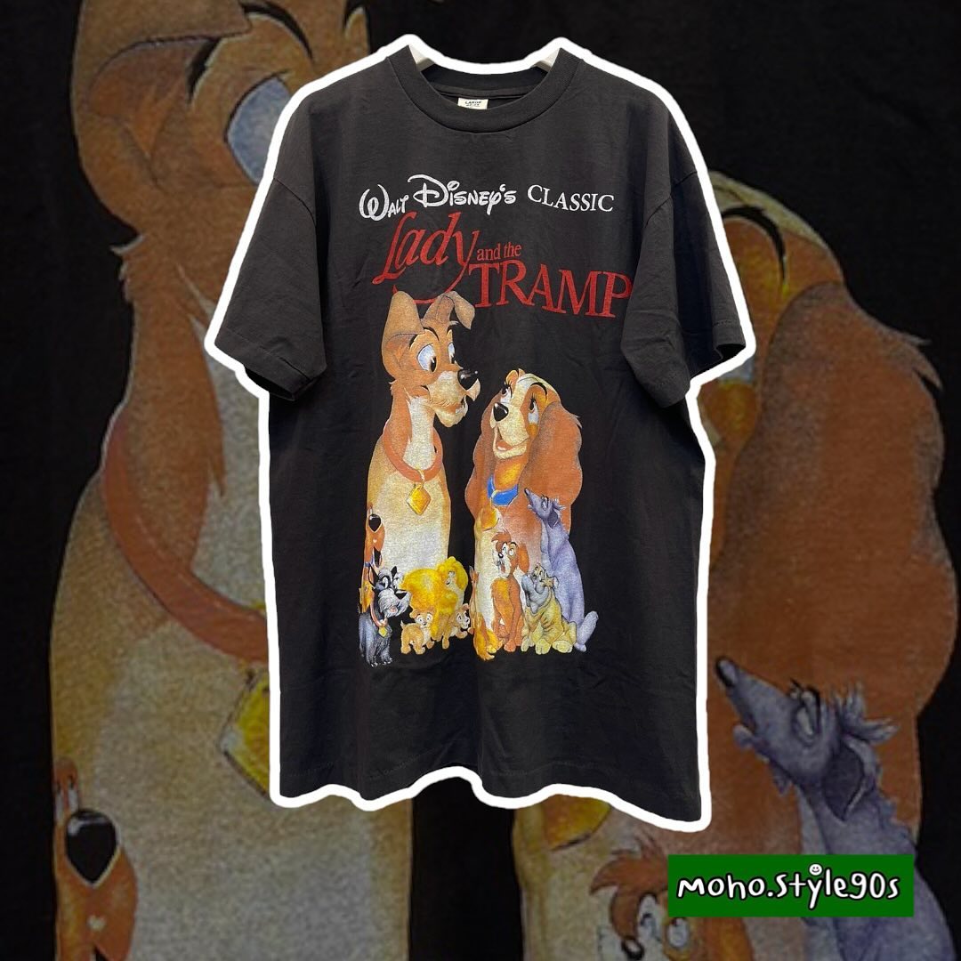 Story Carrie  小众潮流美式复古lady and the tramp圆领短袖T恤