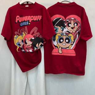 Story Carrie    潮流卡通飞天小女警The Powerpuff Girls短袖T恤