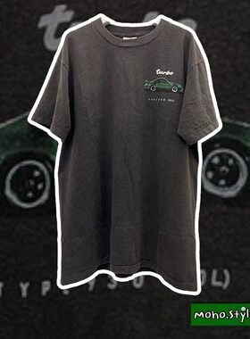 Story Carrie  汽车插画设计turbo美式休闲复古圆领街头短袖T恤