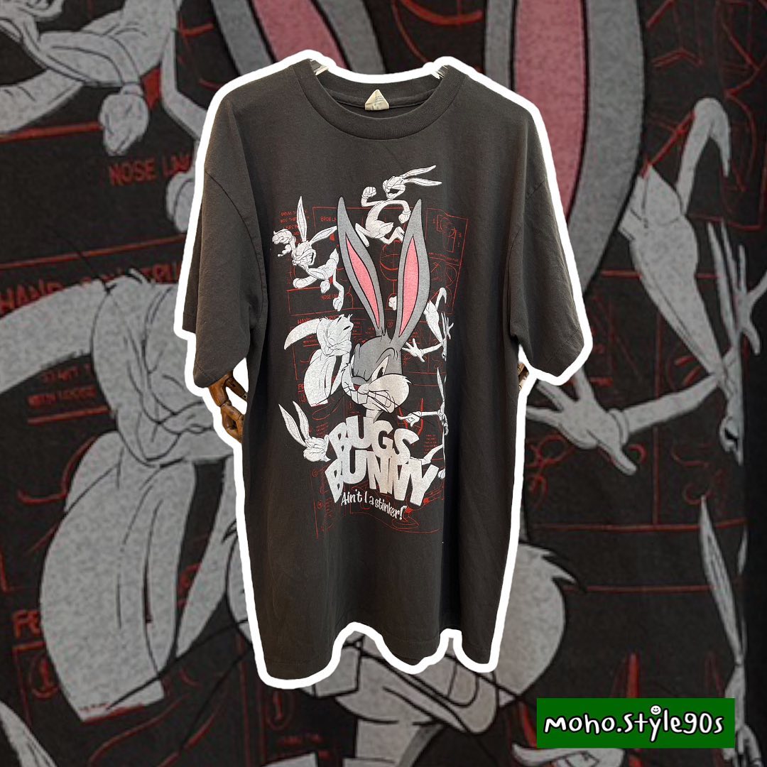 Story Carrie   欧美流行复古兔八哥Looney Tunes水洗复古短袖T恤