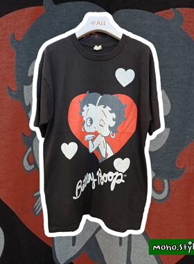 Story Carrie 贝蒂娃娃Betty Boop圆领百搭休闲街头流行短袖T恤