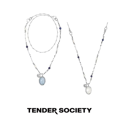 度假系列双面石天然贝壳项链