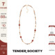 Tender Society节庆系列镶石琉璃串珠项链新款 新年生日礼物