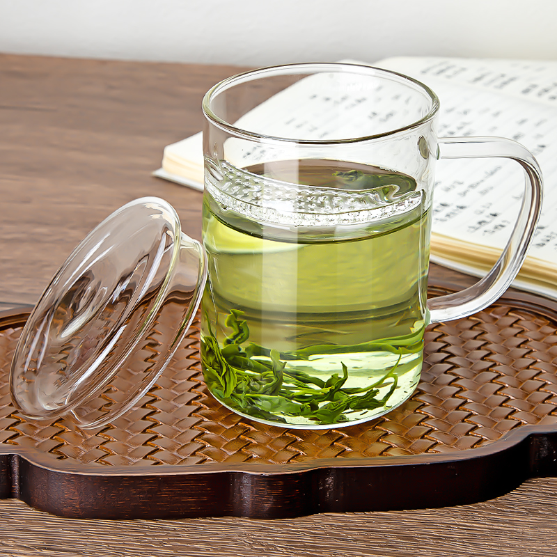 玻璃泡花茶杯家用喝茶杯子耐高温