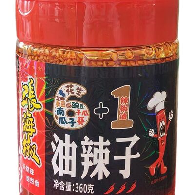 张海椒6+1油辣子四川辣椒油灌装