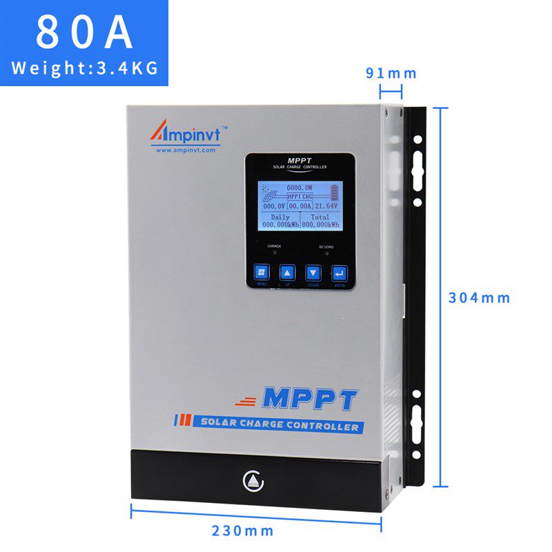 MPPT太阳能控制器12V24V48V锂电池40A50A80A光伏充电发电数据通讯