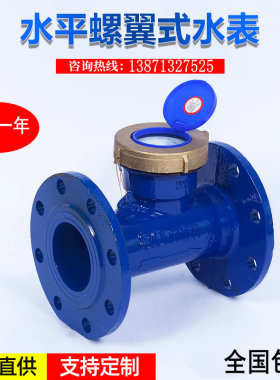 铸铁旋翼式螺翼式法兰水表 可拆式湿式干式冷水表DN50/65/80/100