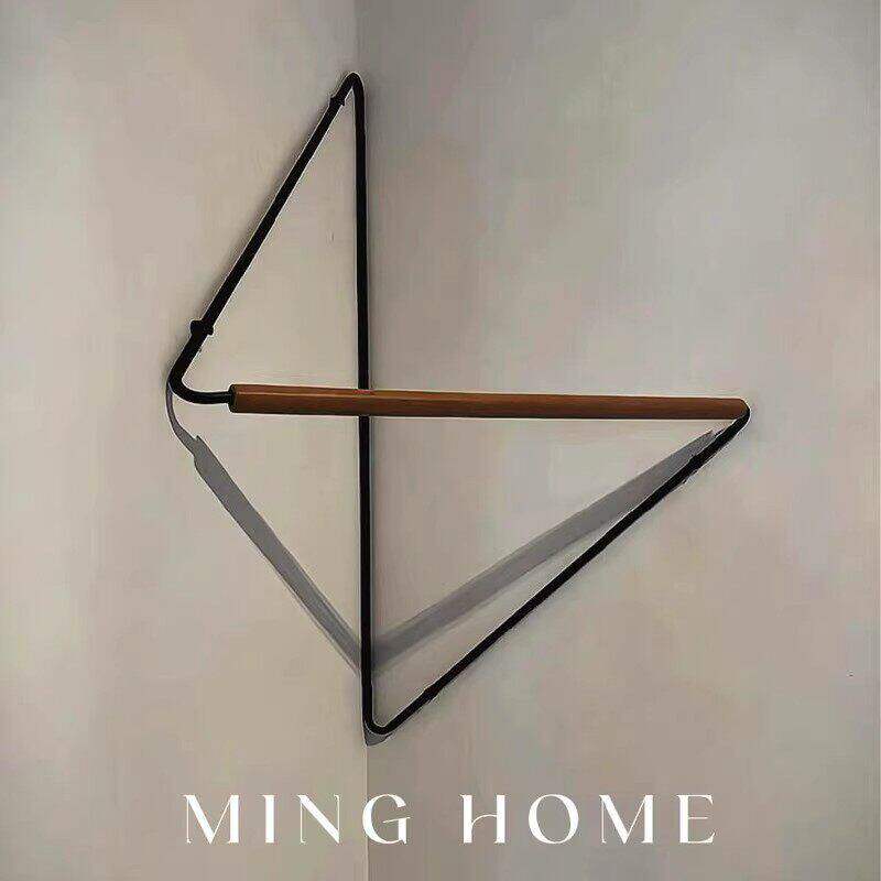 转角收纳架墙上衣帽架挂衣架家用置物架简约挂衣服毛巾壁挂多功能