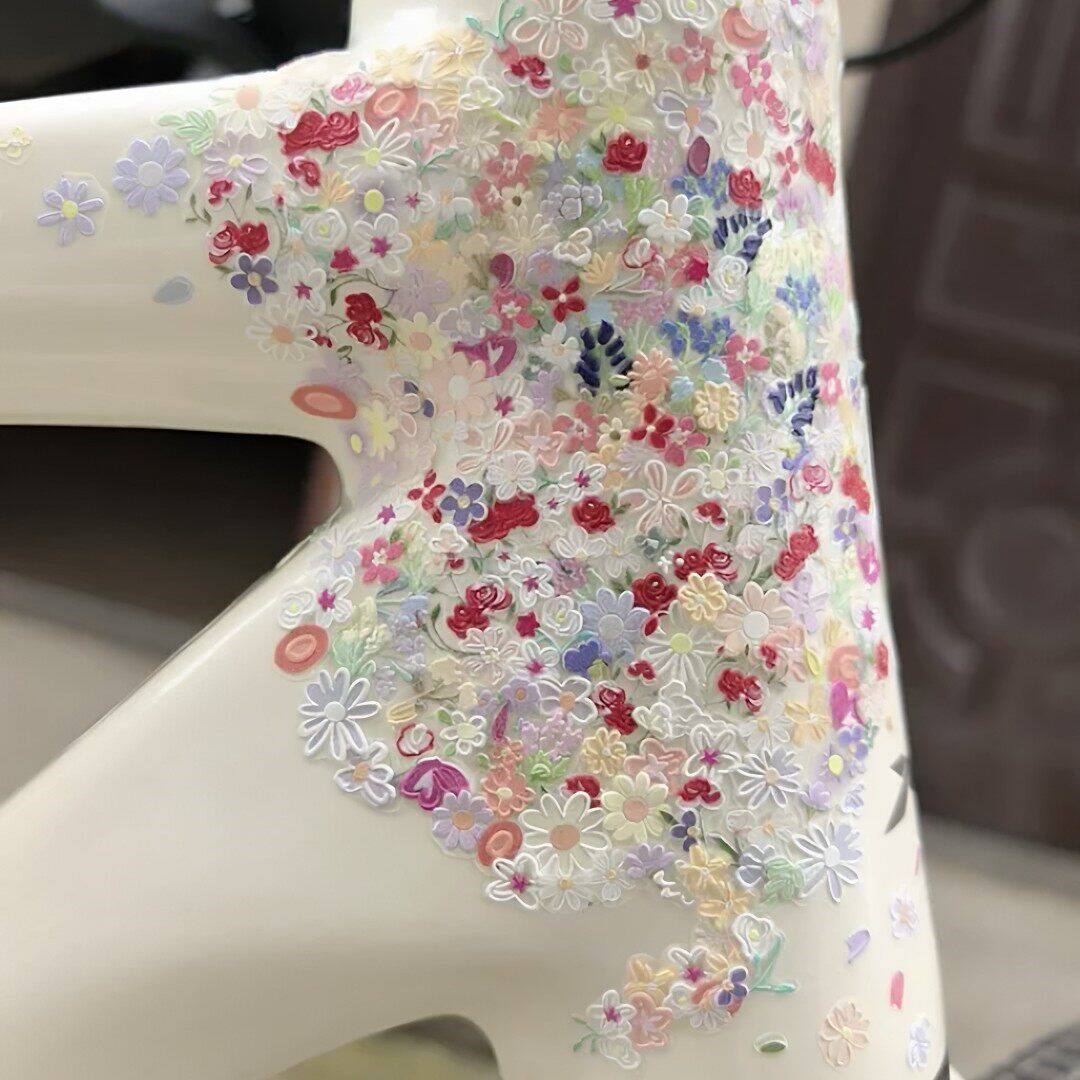 花朵自行车贴纸DIY易撕不留痕