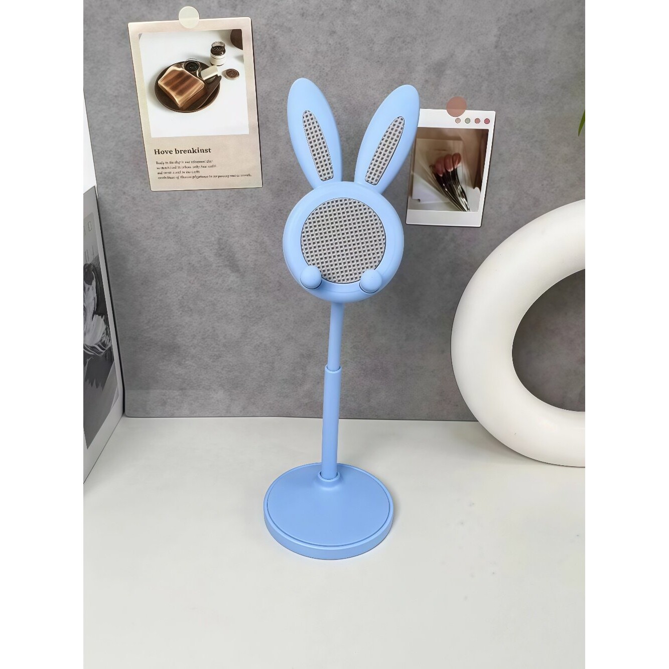 2025新款家用可爱卡通桌面手机支架平板可调节升降懒人架粉色兔子