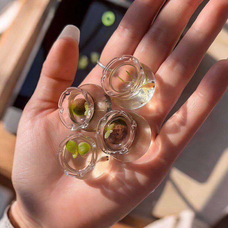 迷你微缩鱼缸手工diy仿真小鱼缸微景观儿童过家家玩具娃娃屋摆件