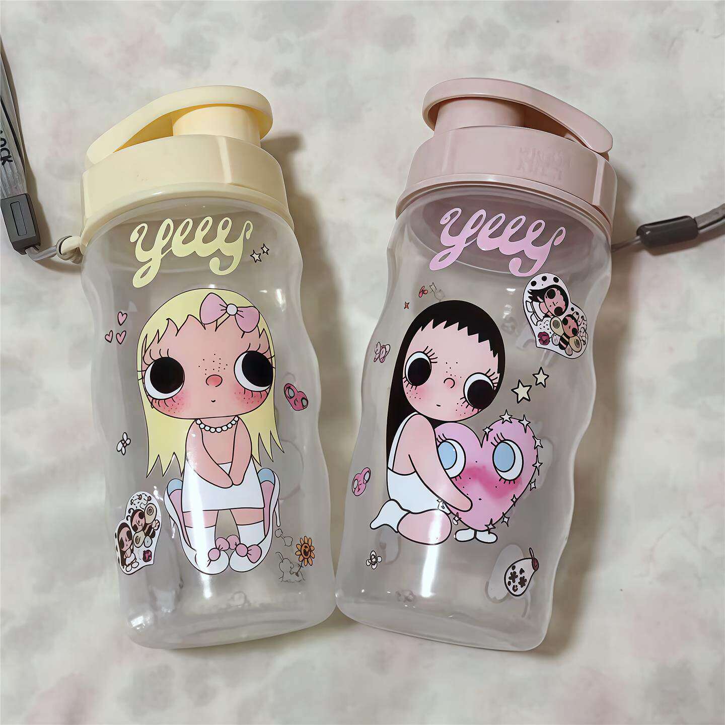 无痕防水透明便携随行杯转印贴