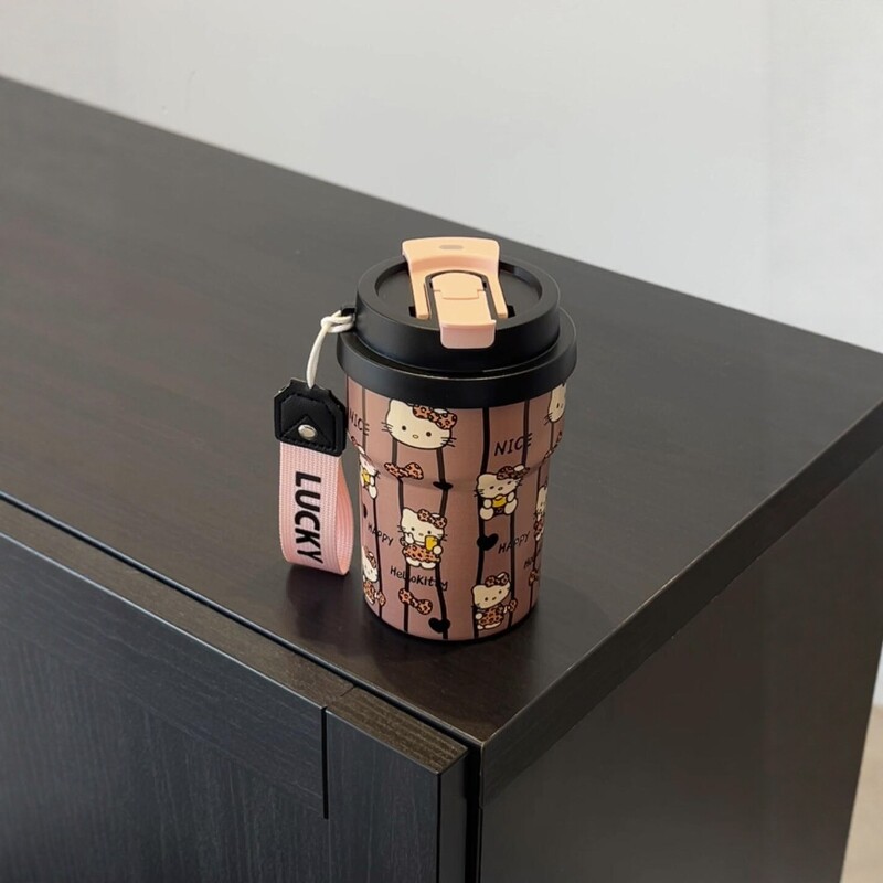 哈喽kt水杯保温杯子女生高颜值学生吸管杯外出便携随行杯2025新款