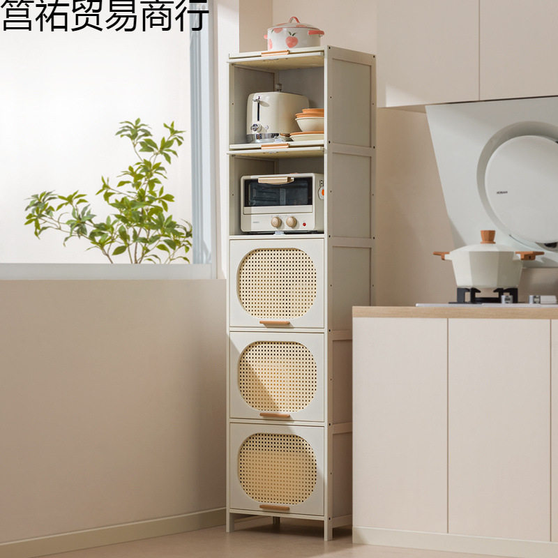 缝隙厨房置物架客厅夹缝柜落地多层储物柜碗柜碗架家用餐边收纳柜