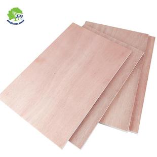 工厂12mm单面红桃花芯奥古曼胶合板包装板吊顶板二次成型整芯