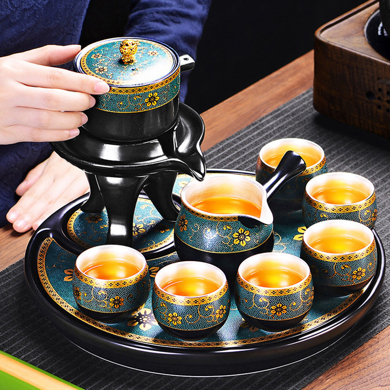 高档功夫茶具套装配件冲茶器轻奢客厅办公室茶杯家用懒人自动奢华