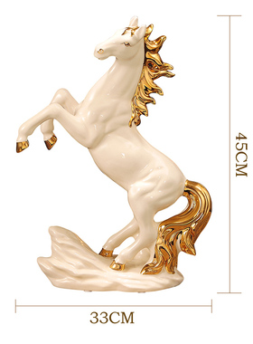 欧式陶瓷马摆件客厅办公室招财工艺品摆设马到成功家居酒柜装饰品