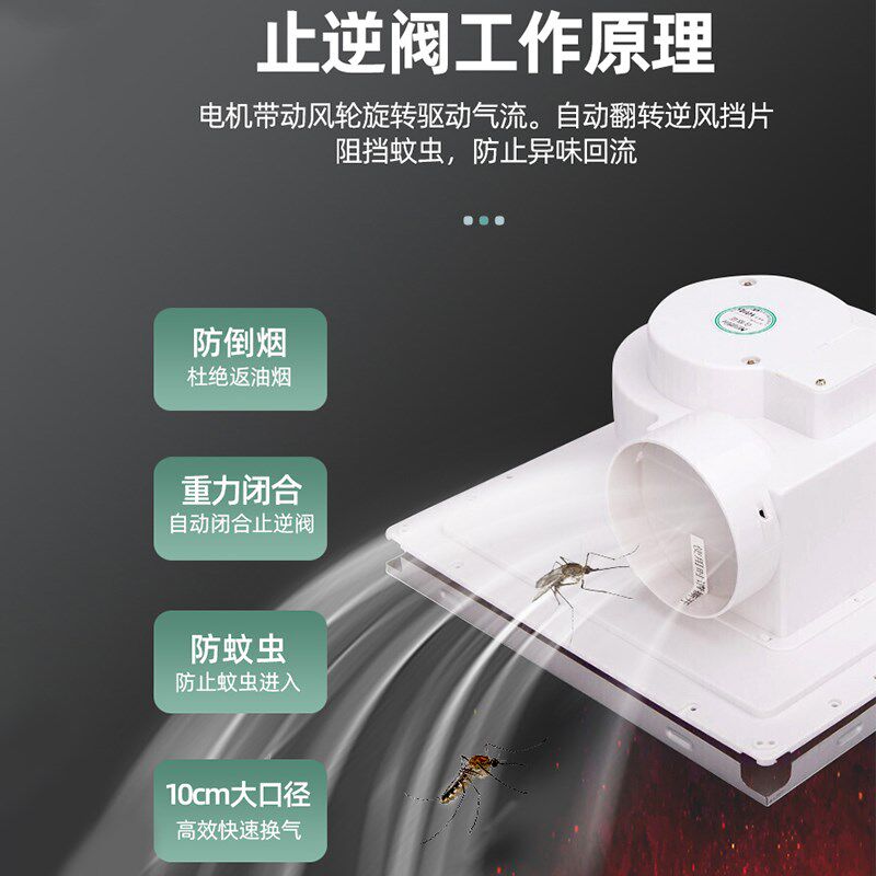 绿岛风集成吊顶换气扇30x30厨房管道排气扇家用卫生间强力排风扇