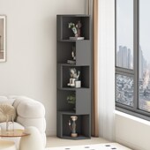 实木角柜靠墙置物架墙角收纳客厅卧室小户型三角书架多层储物边柜