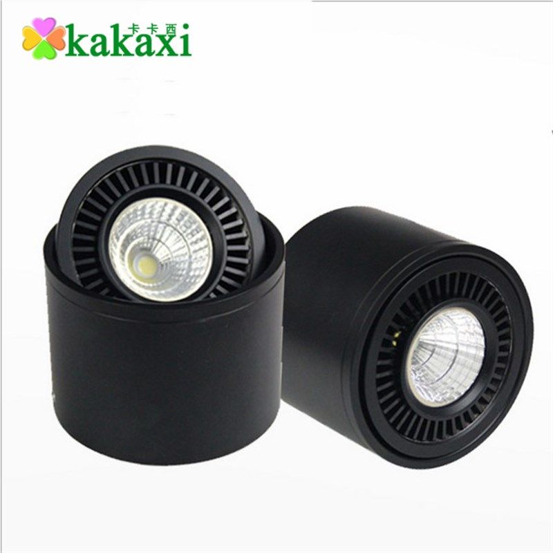 LED太极明装筒灯 COB 万向调节3W  5W 7W 12W 15W 背景墙天花射灯,家装灯饰光源,明装筒灯,淘宝优惠券,粉丝福利购,淘宝优惠卷