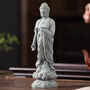 新中式阿弥陀佛保平安佛像摆件大势至菩萨观音鱼缸造景桌面装饰品