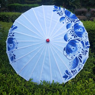 中国风绸布伞油纸伞道具舞蹈伞演出伞舞台装饰cos古风拍照古典伞