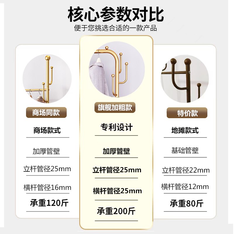 飘窗放衣服神器衣帽架落地卧室家用挂衣架隔夜衣服收纳架置物架子