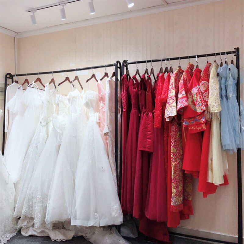 婚纱架影楼专用展示架礼服架子旗袍铁艺挂衣架高档落地欧式道具货