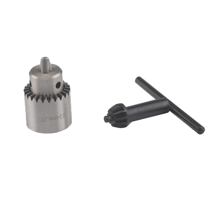 JT0钻夹头jt0微型迷你电磨DIY精磨小电机马达改装电钻三欧0.3-4mm