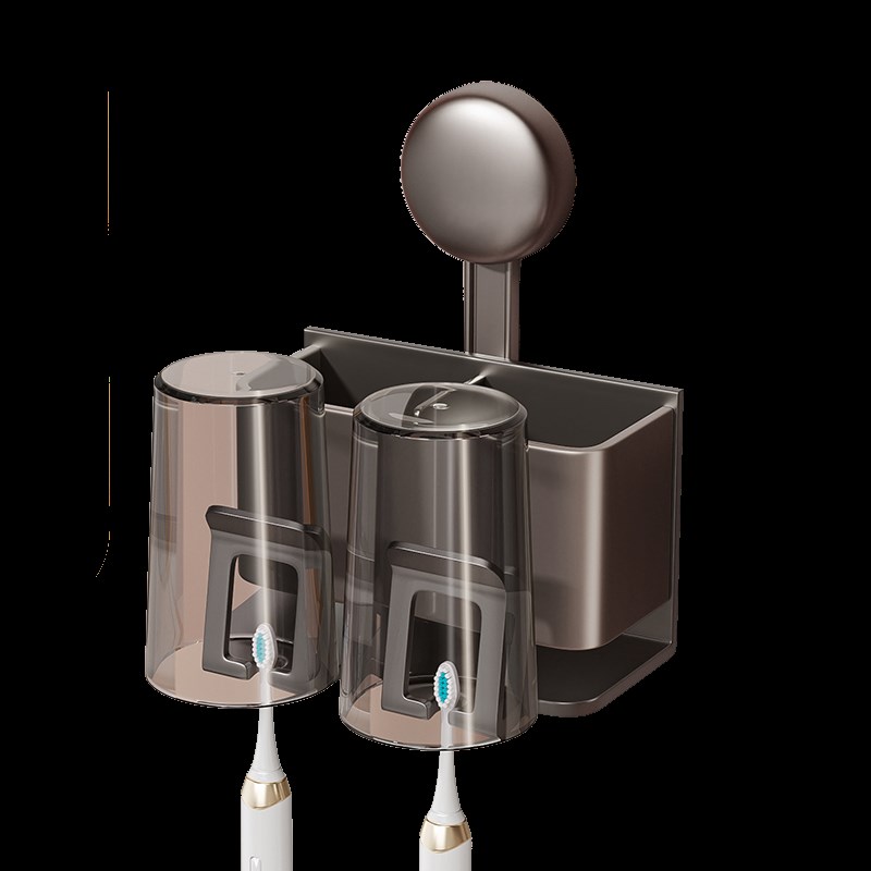 佳帮手吸盘牙刷置物架免打孔刷牙杯漱口杯壁挂式电动牙膏牙刷架子