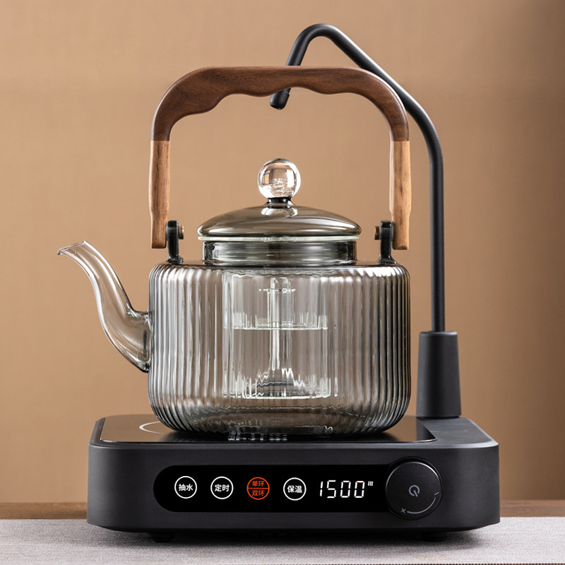新款煮茶壶2023蒸煮一体全自动抽水煮茶器茶炉大容量家用泡茶水壶