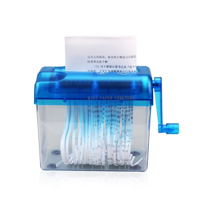a4碎纸机办公迷你小型手摇手动家用段状电动 粉碎机