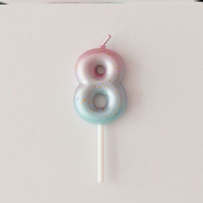 birthday cake digital candles party decoration card Number