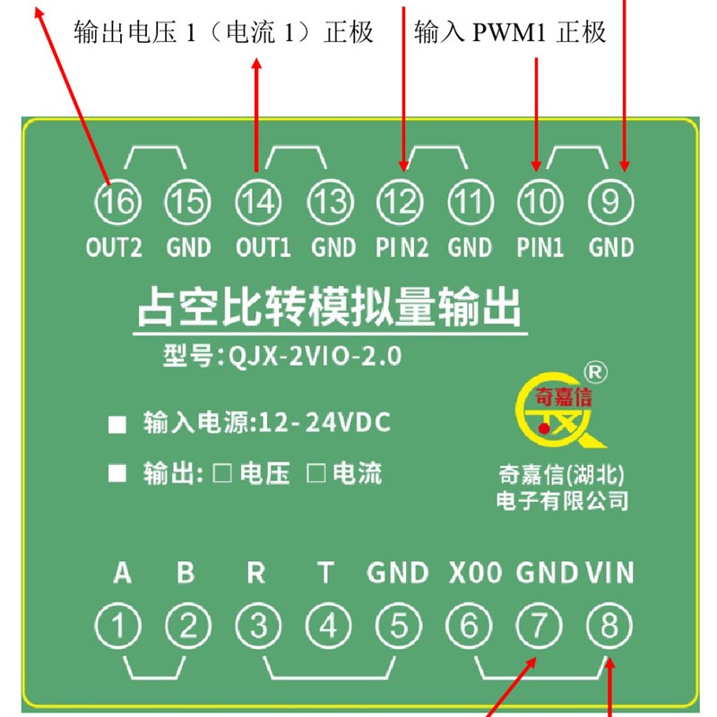 PWM占空比转模拟量 0-10V电压 0-20mA电流 模块 变频器流量计 PLC