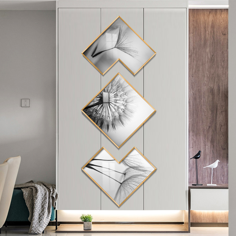 创意组合画黑白工业风客厅装饰画走廊玄关画现代简约沙发背景墙画图片