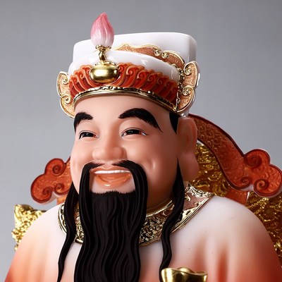 龙椅财神爷佛像 招财 家用汉白玉财神摆件供奉财神爷店铺开业礼品