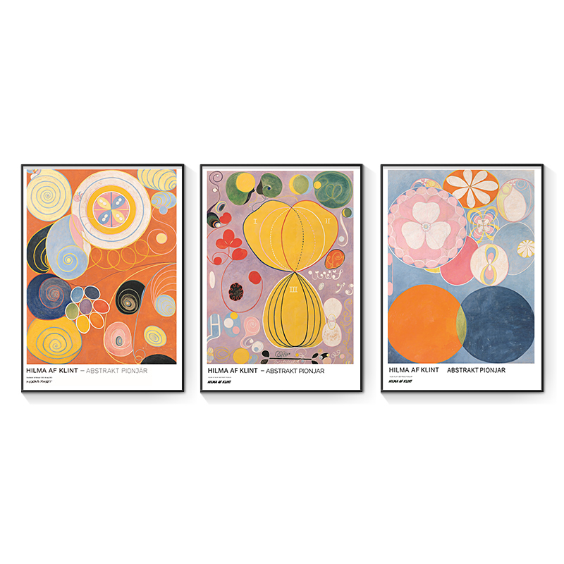 Hilma af Klint艺术挂画抽象桌摆落地画小众ins北欧风卧室装饰画