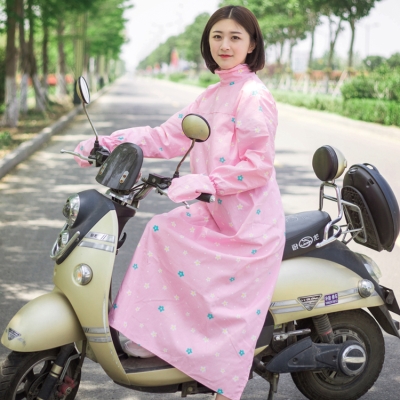 。摩托纯棉车C衫紫外款电动车夏季女骑线长披肩衣服袖防挡风防晒