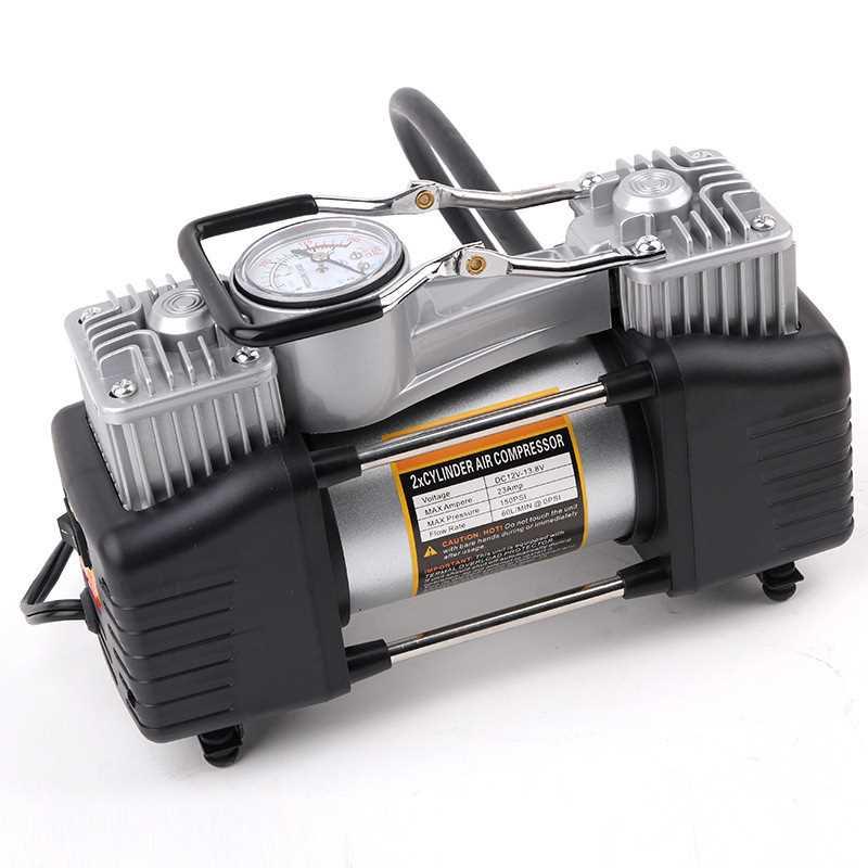 新新车载充气气泵双缸汽车泵打气双车用金属高压12V车载充泵缸4品