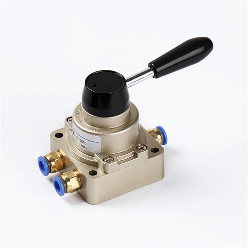 气动开关手动阀气缸三位四通手转阀HV200DB/02/3/4控制换向手扳阀