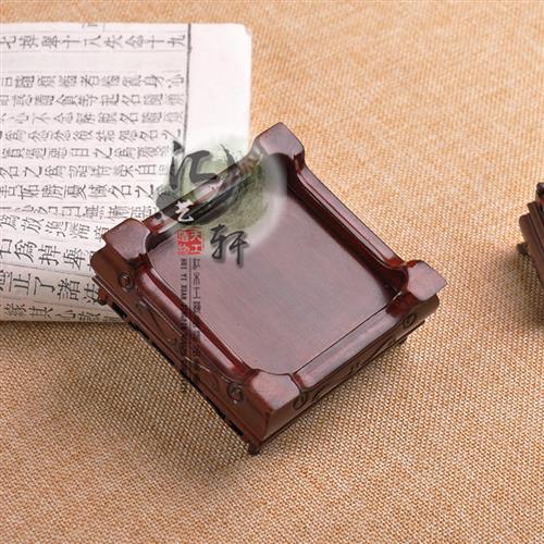 实木非洲酸枝正方印章玉器玉石微盆景插花摆件底座文昌塔葫芦 新