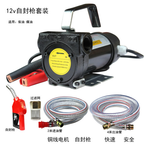 极速新品12v电动抽油泵220v套装柴油泵24v车载吸油泵油抽自吸泵电