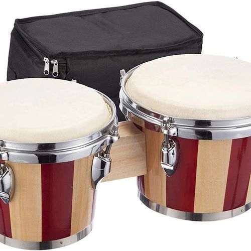 实木羊皮邦戈鼓手拍鼓套装鼓6寸+7寸  7寸+8寸送扳手