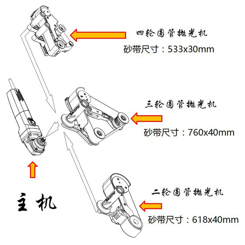 赣星抛圆管拉丝机圆管抛光机砂带机不锈钢外圆抛管机打磨机抛光机