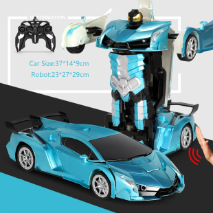 极速38 cm RC Car 2.4Ghz Induction Transformation Robot 2 Def