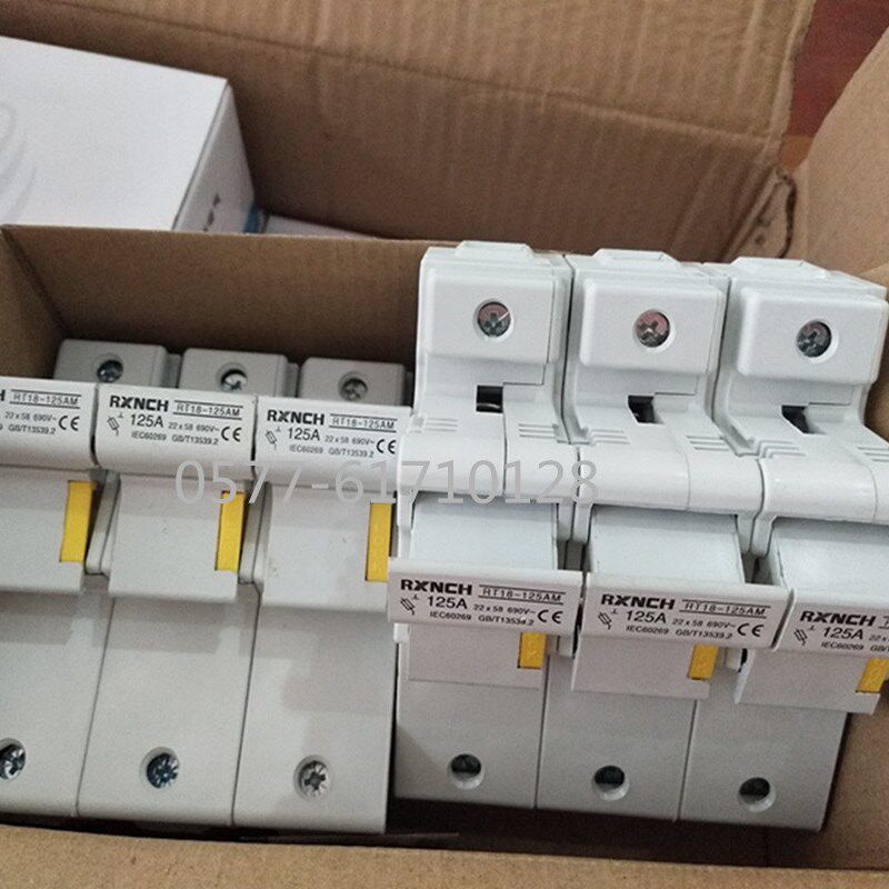 极速R81T-125M/2P圆筒帽形熔断器底2RT18 1H00A熔断器底座RT18-1