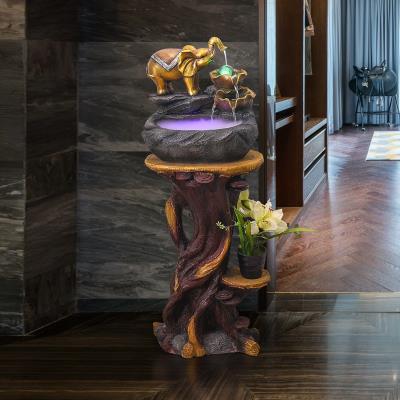 创意微景观假山流水生财B喷泉客厅装饰风水轮乔迁新居礼品加湿摆