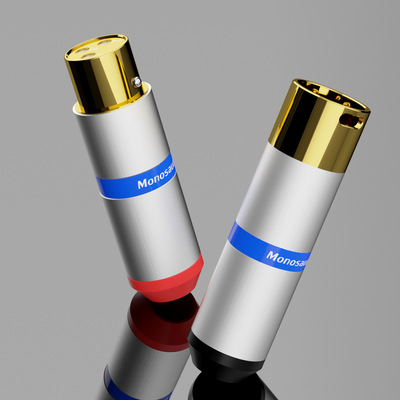 Monosaudio XM706G/XF706G 平衡插头纯紫铜镀金镀铑xlr卡农公母头