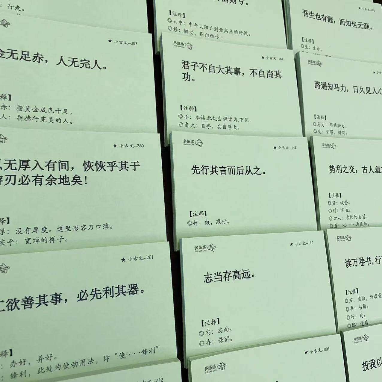 莱练诗词卡小古文小初必背图片