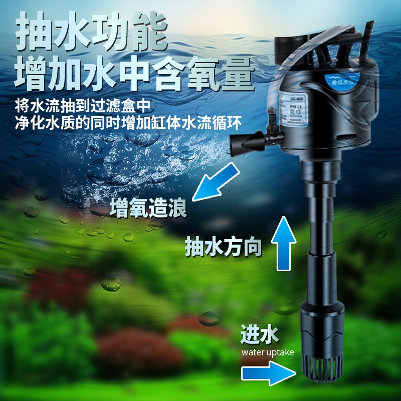 鱼缸过滤器上滤四合一滴流盒水族箱循环系统净水盒增氧上置过滤槽